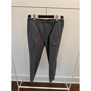 BRAND NEW Brunello Cucinelli Leisure Fit Virgin Wool Cargo Pant Size 48